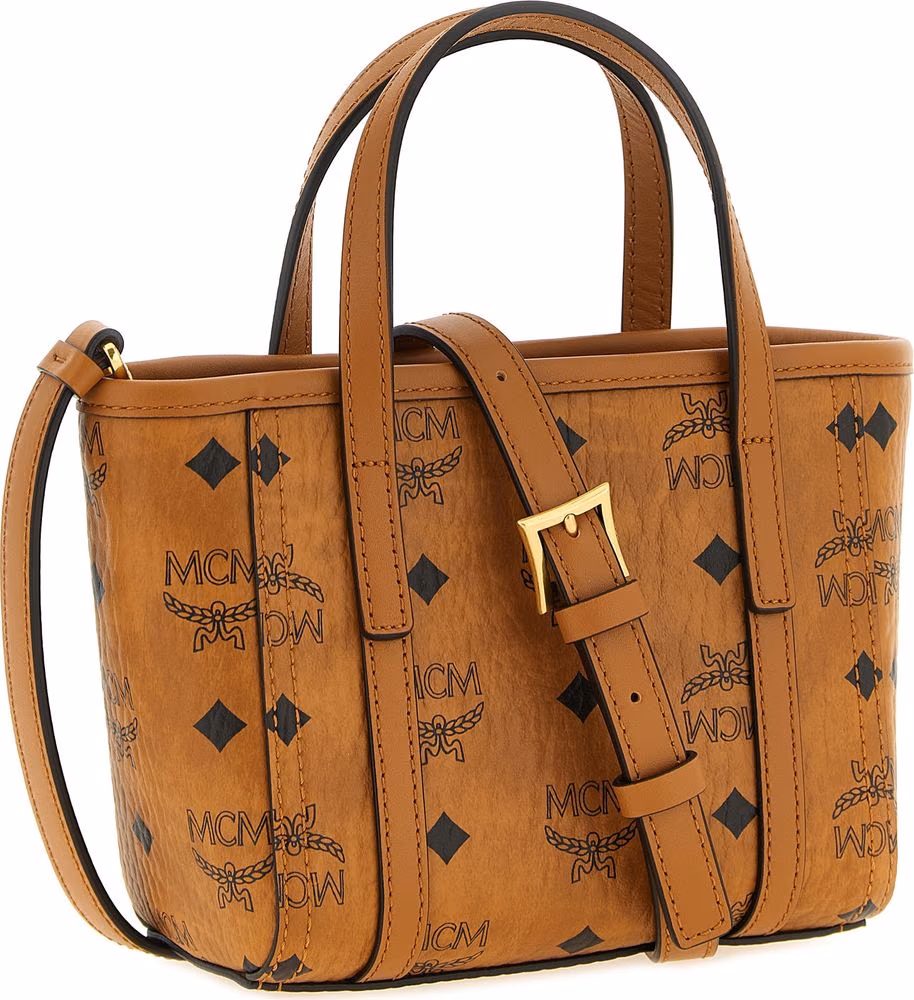MCM Brown Polyethylene Tote Bag