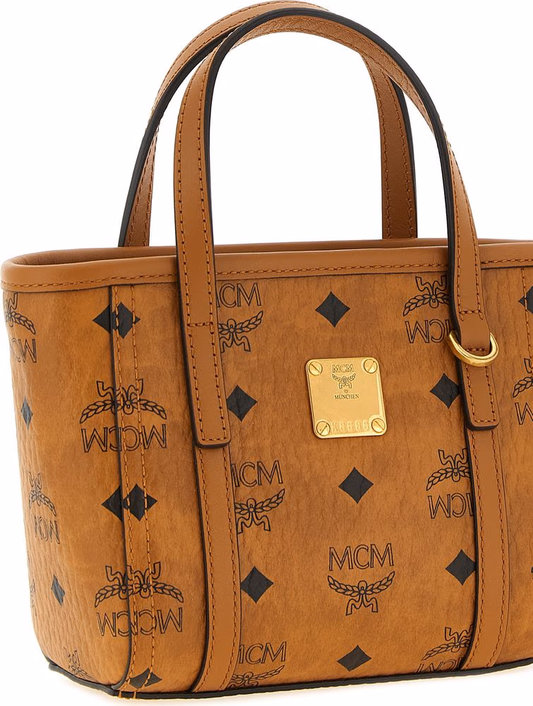MCM Brown Polyethylene Tote Bag