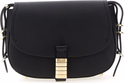 Black Calfskin Crossbody Bag
