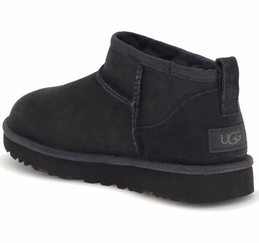 UGG Black Suede Leather Ankle Boots
