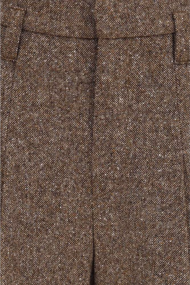 Brunello Cucinelli Brown Wool Oves Aries Casual Pants