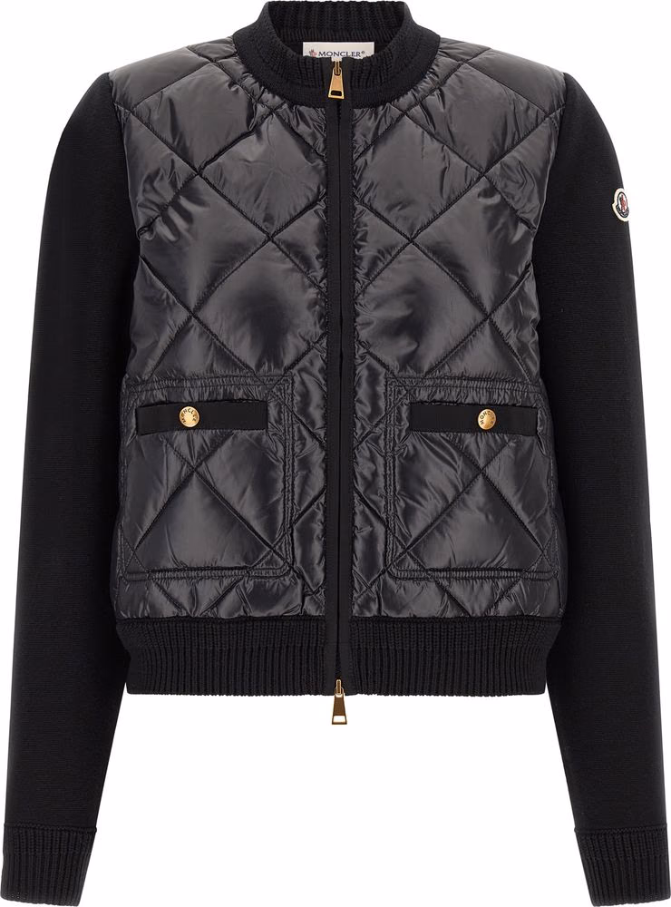 Moncler Black Polyamide Cardigan