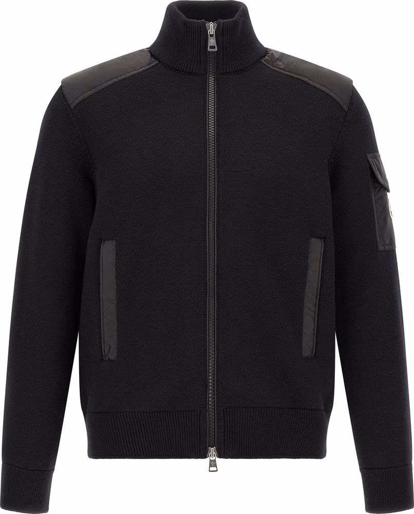 Moncler Black Polyamide Cardigan