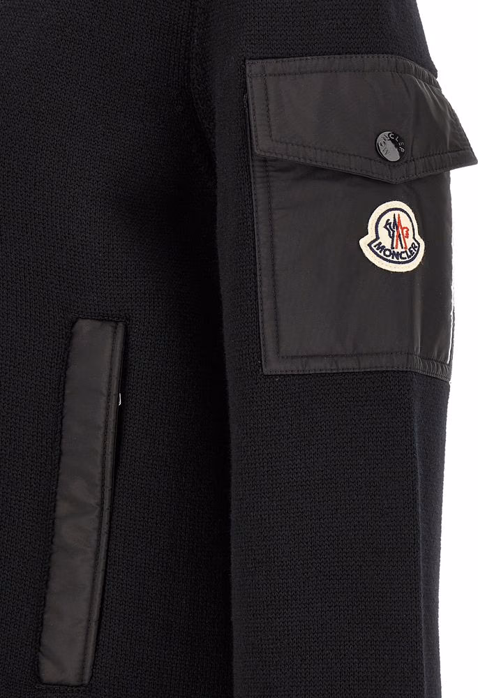 Moncler Black Polyamide Cardigan