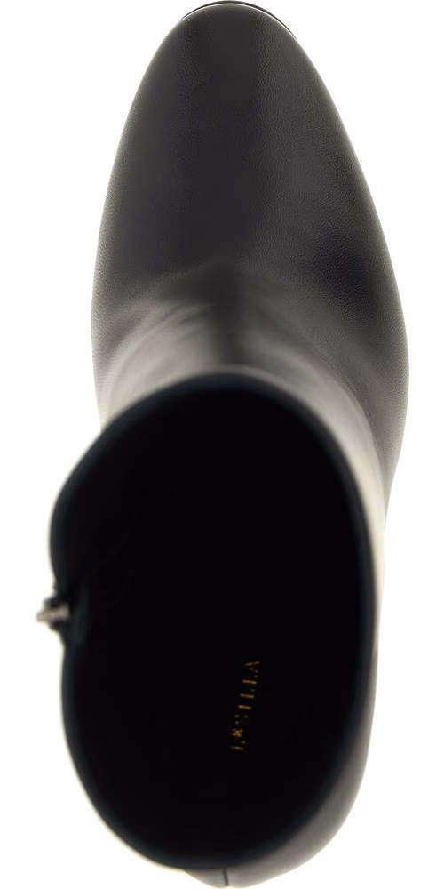 LE SILLA Black Lamb Leather Ankle Boots