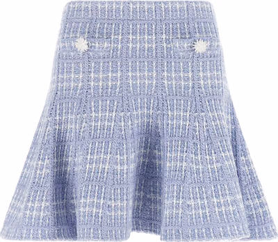 Blue Cotton Long Skirt