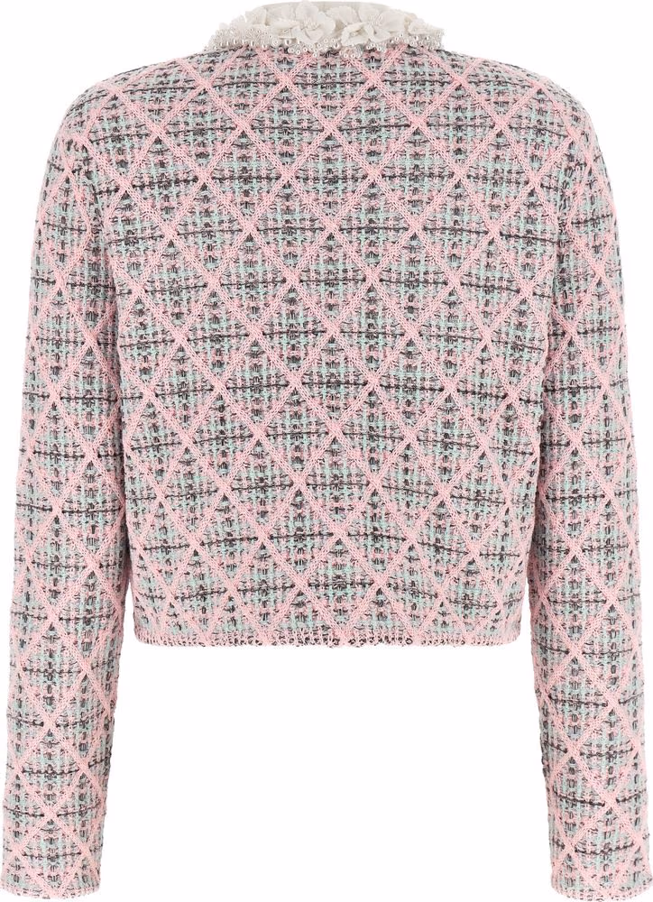 Self-Portrait Multicolor Cotton Cardigan