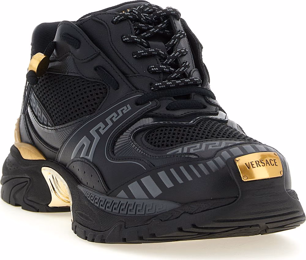Versace Multicolor Calfskin Athletic Sneakers