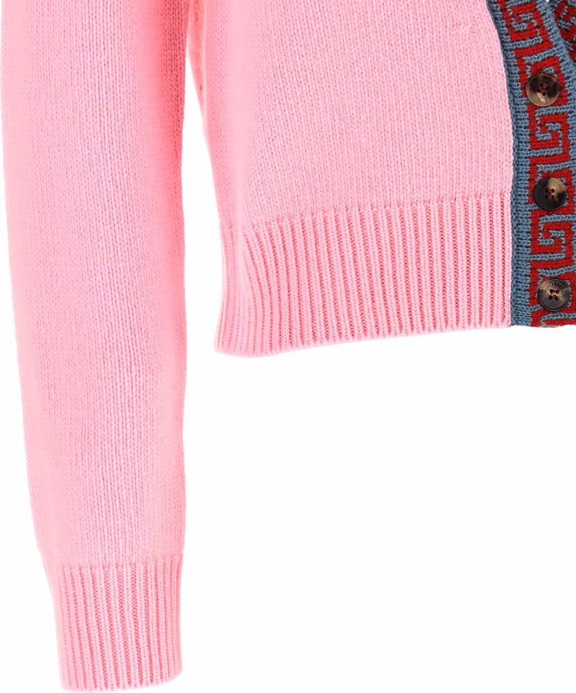 Versace Multicolor Virgin Wool Cardigan