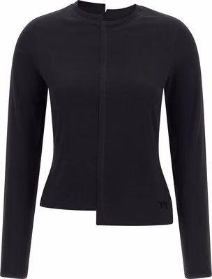 Black Cotton Long Sleeve T-Shirt