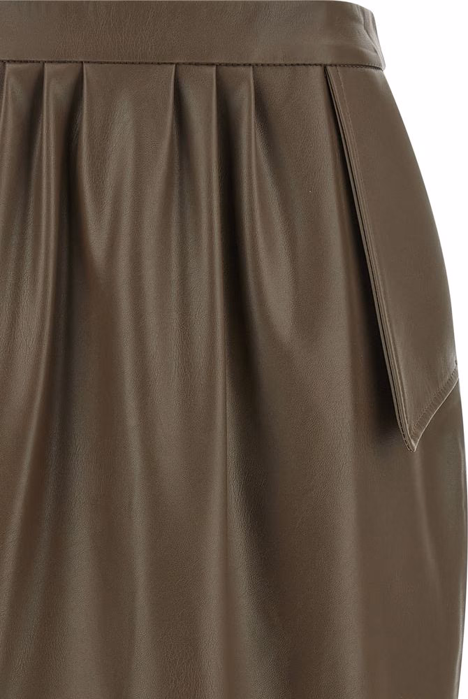 Stella McCartney Brown Polyester Midi Skirt