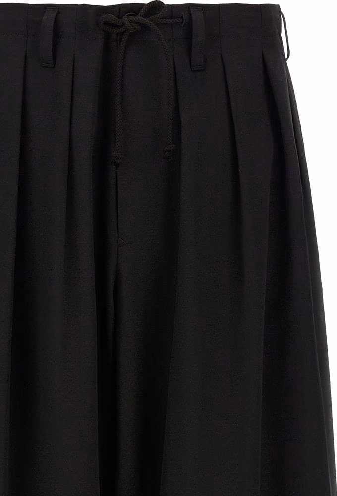 Yohji Yamamoto Black Wool Casual Pants
