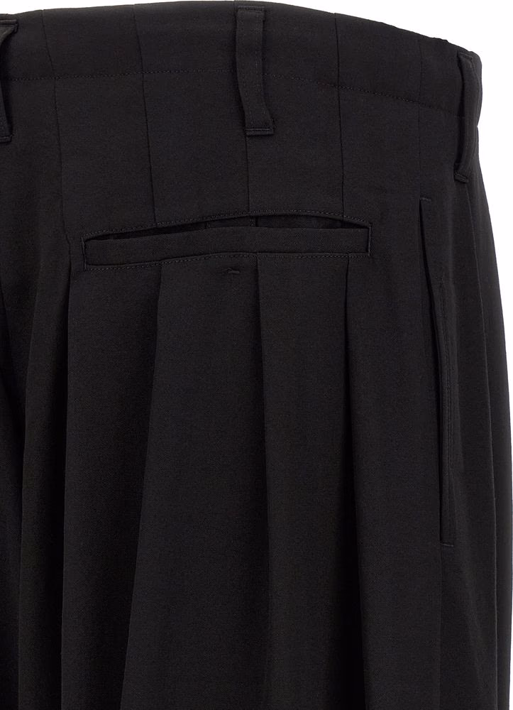 Yohji Yamamoto Black Wool Casual Pants