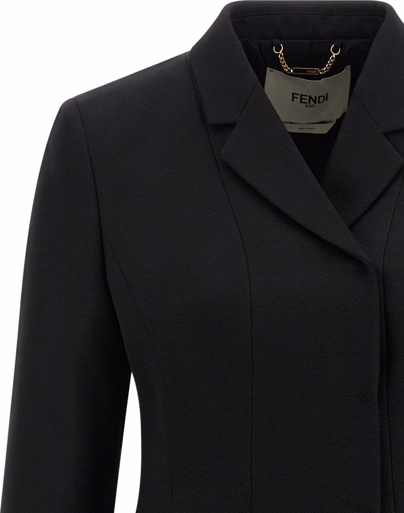 Fendi Black Virgin Wool Blazer