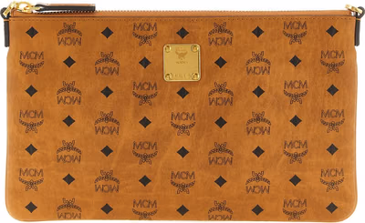 Brown Polyethylene Clutch Bag