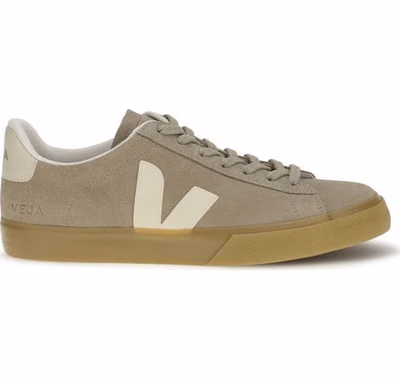 Beige Calf Leather Bos Taurus Low Top Sneakers