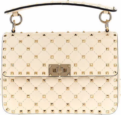 White Lamb Leather Shoulder Bag