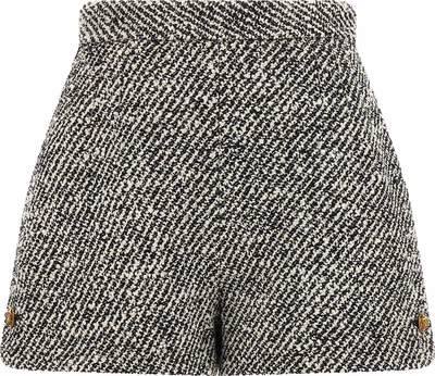 Bicolor Virgin Wool Bermuda Shorts