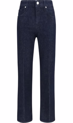 Blue Polyester Cropped Jeans