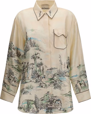 Beige Silk Blouse