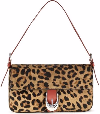 Beige Calf Leather Bos Taurus Shoulder Bag