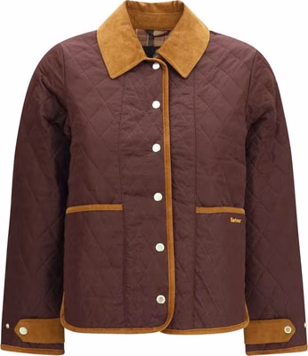 Bordeaux Polyester Full-Length Jacket
