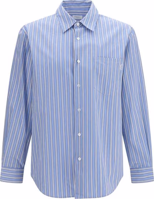 Blue Cotton Pattern Shirt