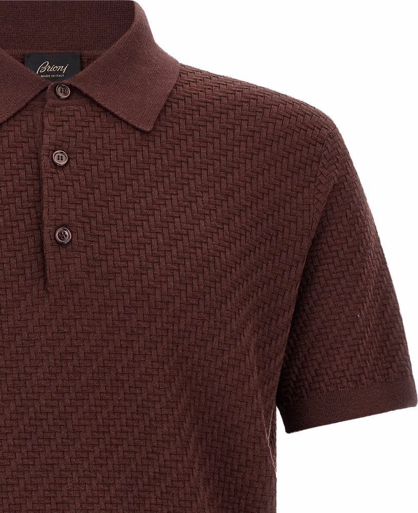 Brioni Purple Cotton Polo Shirt