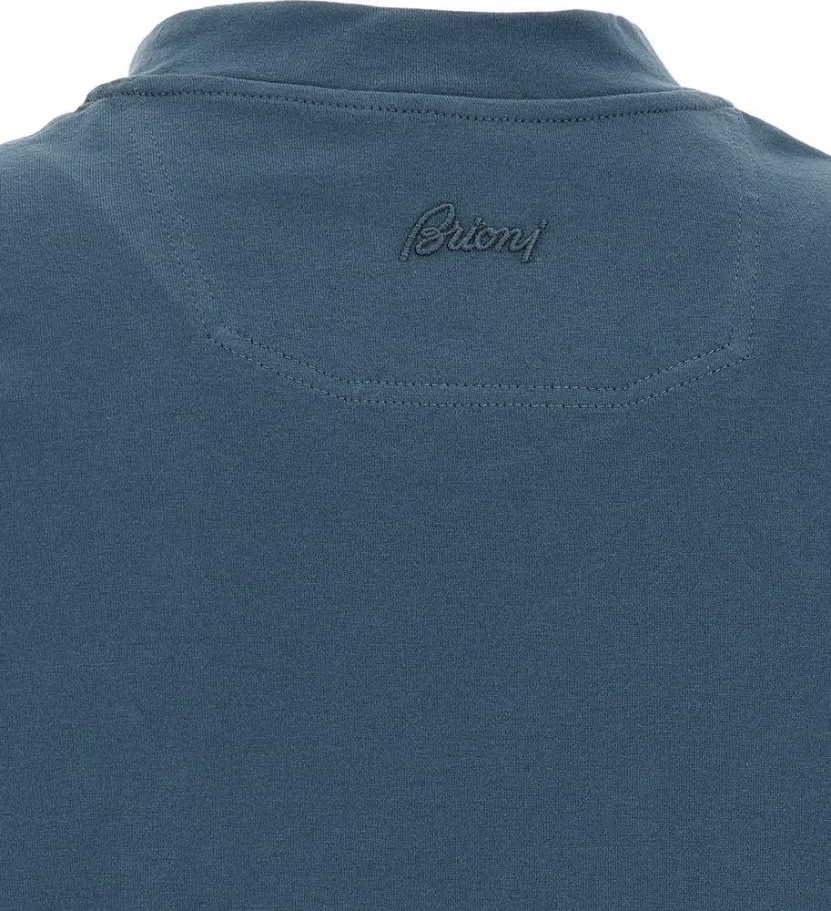 Brioni Blue Cotton T-Shirt