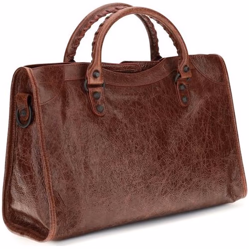 Balenciaga Bordeaux Lamb Ovis Aries Aries Handbag