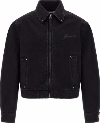Black Cotton Denim Jacket