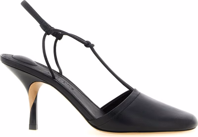 Black Lamb Leather High Heel Pumps