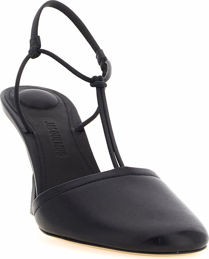 Jacquemus Black Lamb Leather High Heel Pumps
