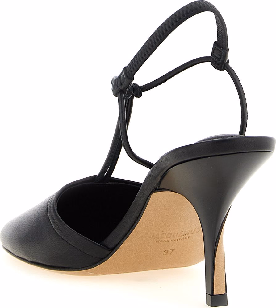 Jacquemus Black Lamb Leather High Heel Pumps