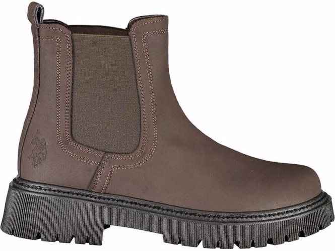 U.S. POLO ASSN. Brown Polyethylene Ankle Boots