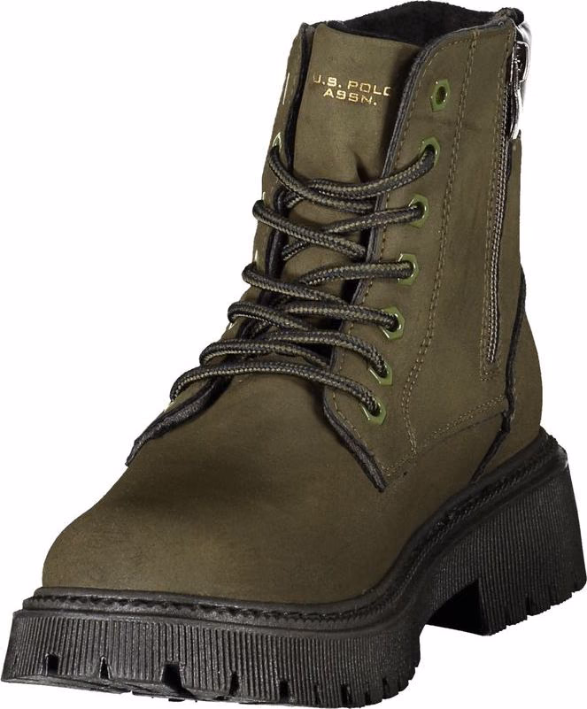 U.S. POLO ASSN. Green Polyester Ankle Boots