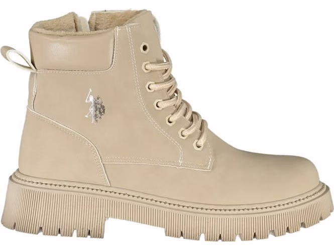 U.S. POLO ASSN. Beige Polyester Ankle Boots