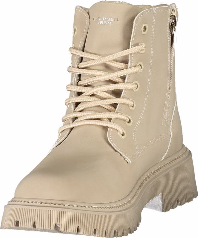U.S. POLO ASSN. Beige Polyester Ankle Boots
