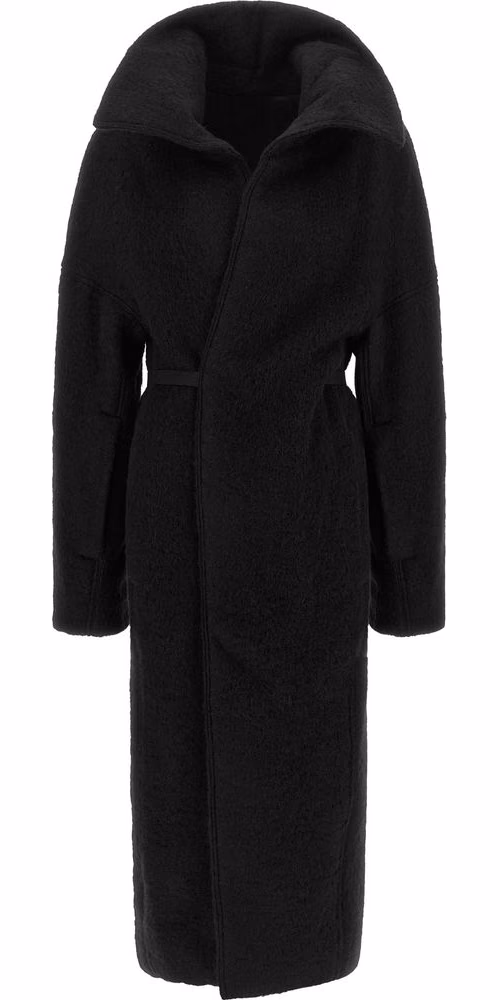 Rick Owens Black Marabou Coat