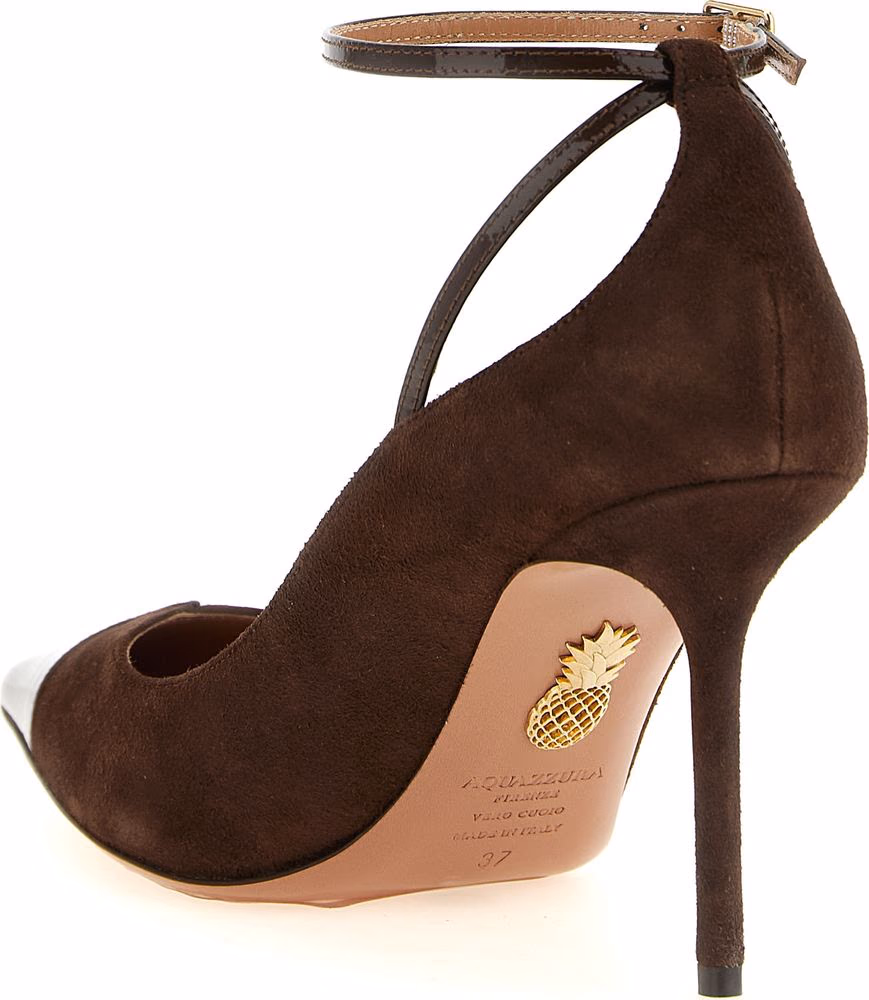 Aquazzura Brown Calfskin High Heel Pumps