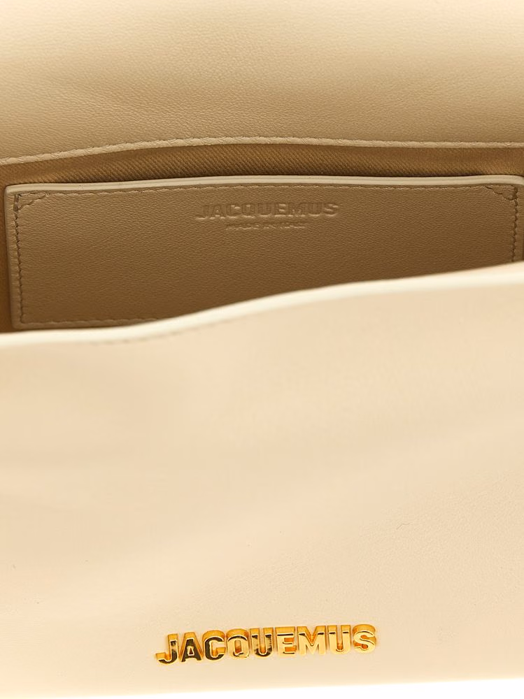 Jacquemus White Lamb Leather Clutch Bag