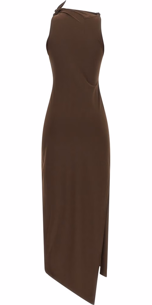 Coperni Brown Recycled Polyamide Long Dress