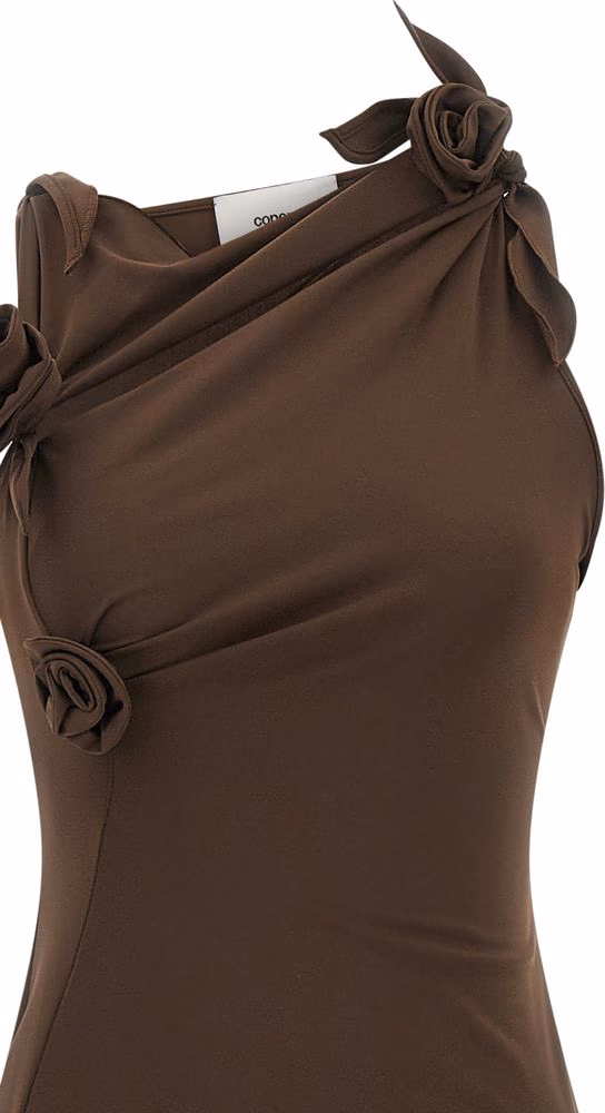 Coperni Brown Recycled Polyamide Long Dress