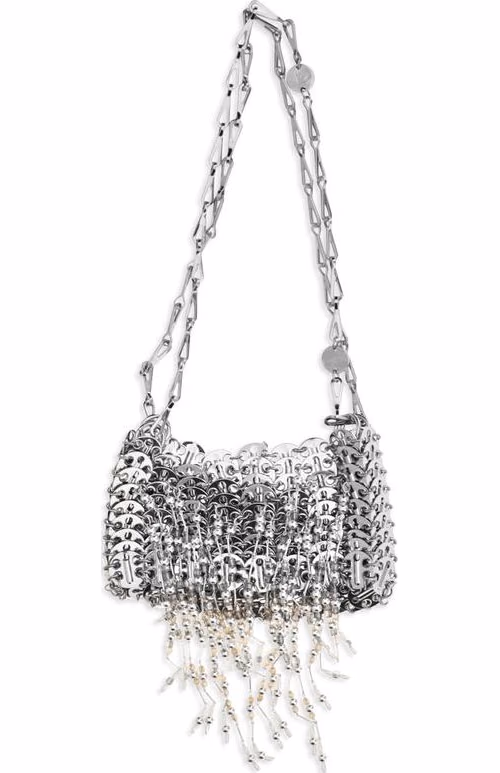 Rabanne Silver Stainless Steel Shoulder Bag