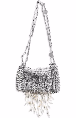 Silver Stainless Steel Shoulder Bag