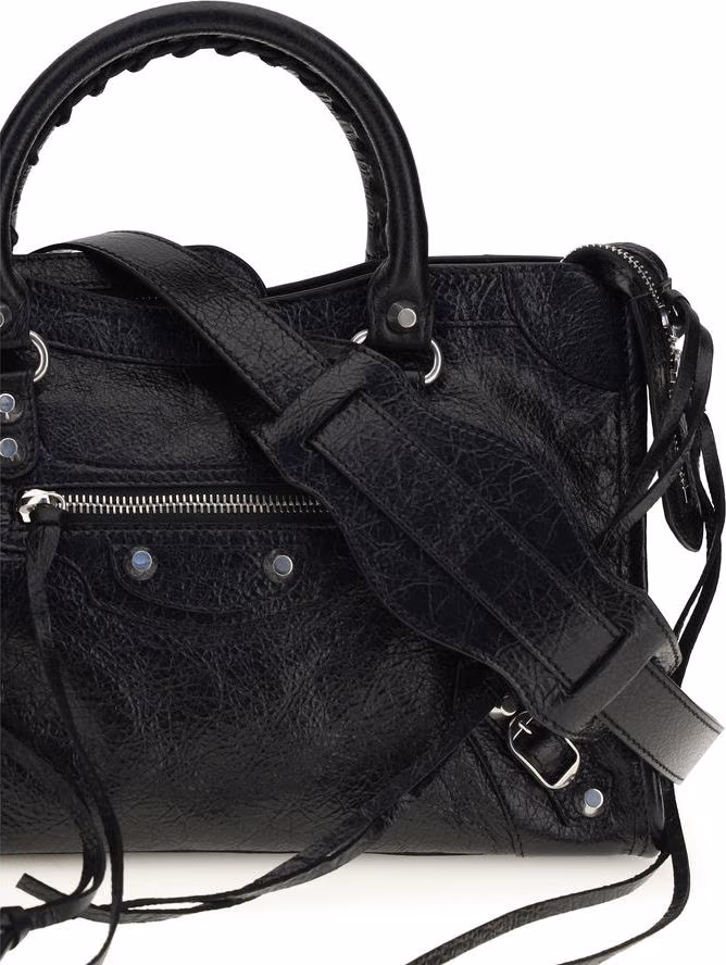 Balenciaga Black Lamb Ovis Aries Aries Shoulder Bag
