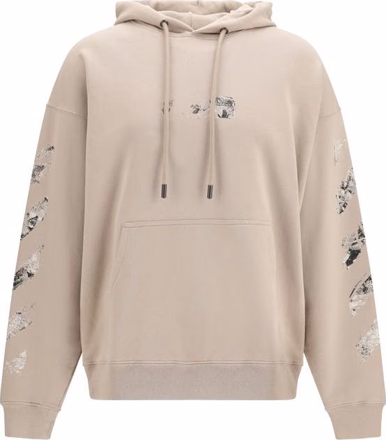 Off-White Beige Cotton Sweatshirt