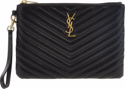 Black Calfskin Clutch Bag