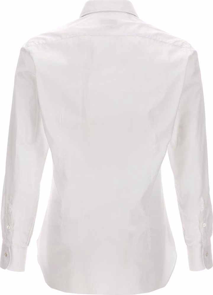 Barba Napoli White Cotton Blouse