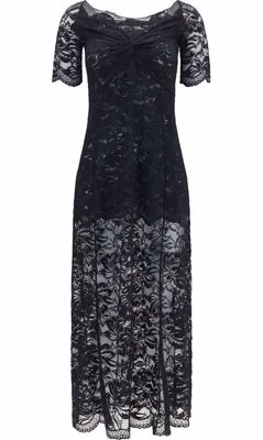 Black Polyamide Long Dress
